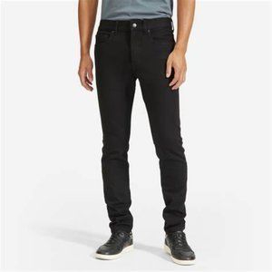 Everlane "The Slim 4-Way Stretch Organic Jean | Uniform" (Black, 33x30)